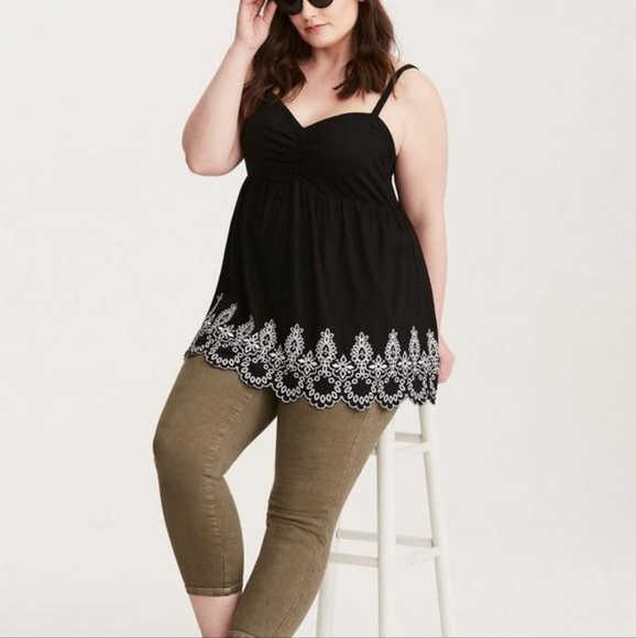 TORRID babydoll eyelet tank 1XL - Picture 2 of 9